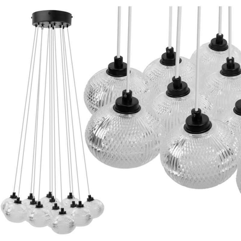 foto del prodotto toolight lampada a sospensione ms024 13cp black