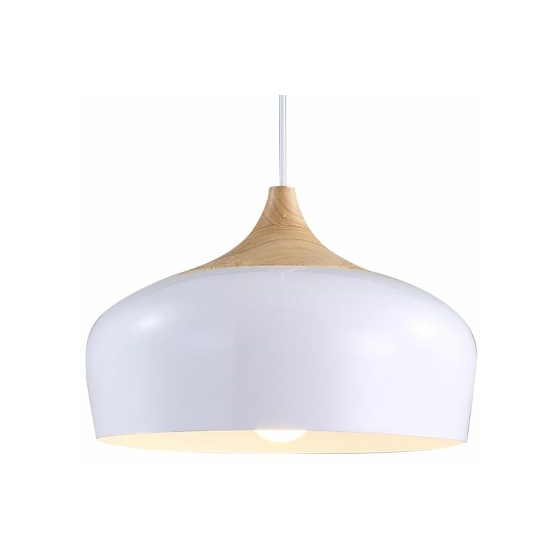 foto del prodotto toolight lampada a sospensione pensile singola bari bianco e27