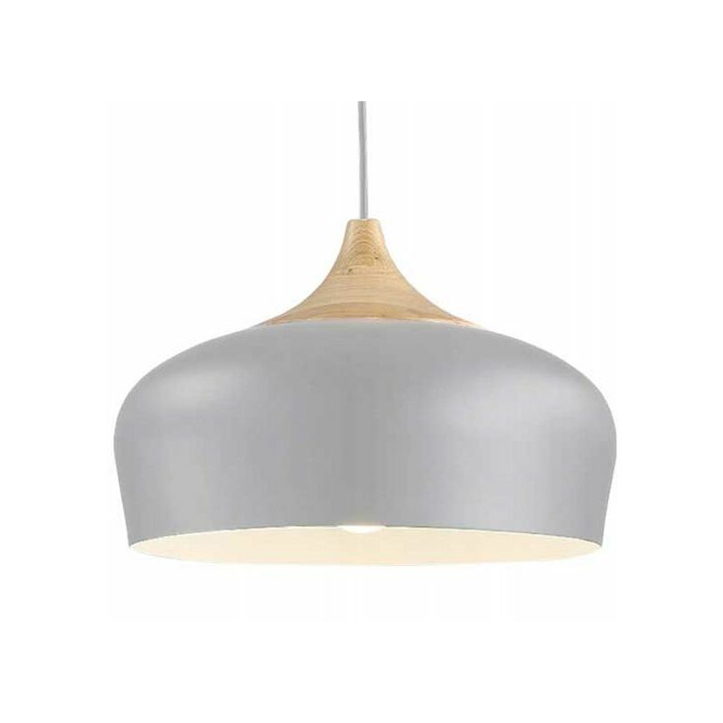 foto del prodotto toolight lampada a sospensione pensile singola bari grigio e27
