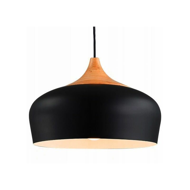 foto del prodotto toolight lampada a sospensione pensile singola bari i app181 1cp nera e27