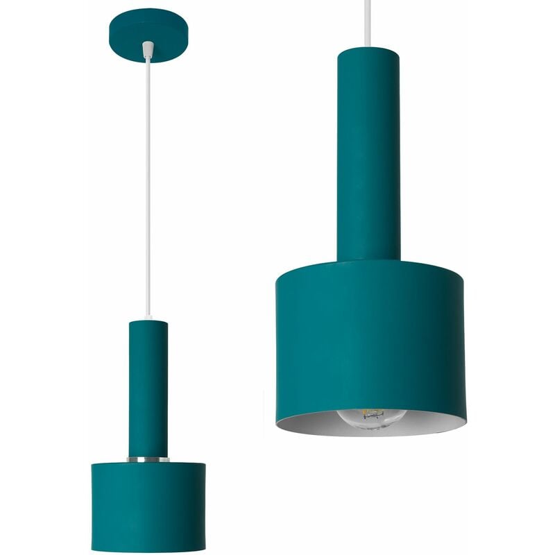 foto del prodotto toolight lampada a sospensione pensile singola osti b verde e27