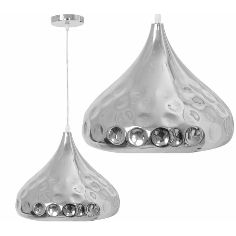 foto del prodotto toolight lampada a sospensione rispecchiata silver app272 1cp e27