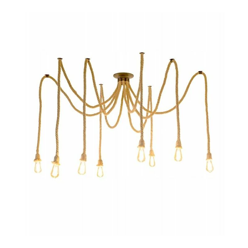 foto del prodotto toolight lampada a sospensione spider rope 8 e27