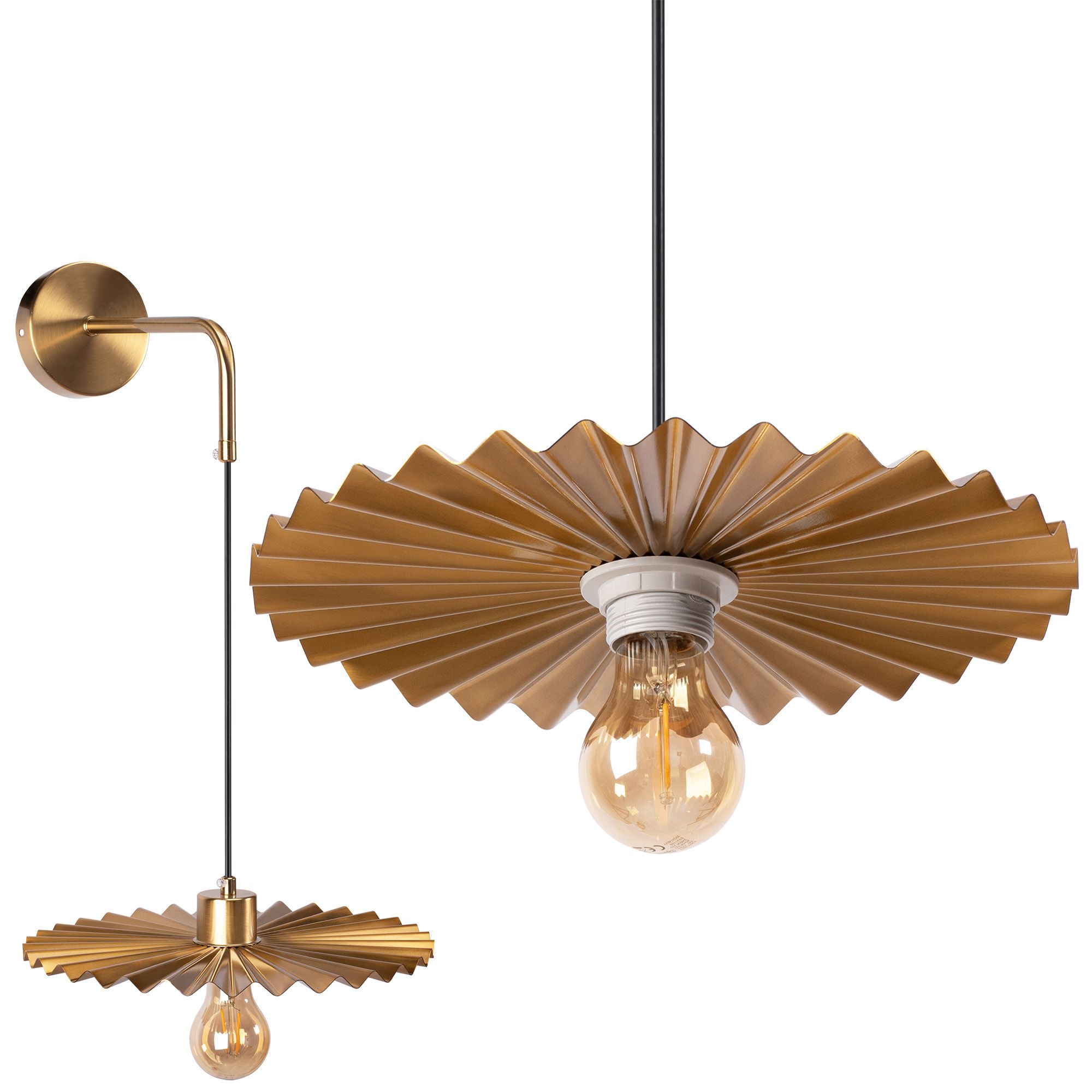 foto del prodotto toolight lampada da parete app1356 1w old gold 30 cm