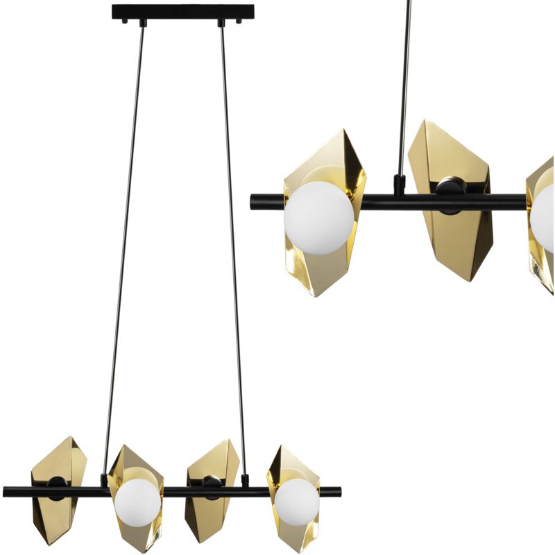 foto del prodotto toolight lampada da soffitto app1412 cp black gold