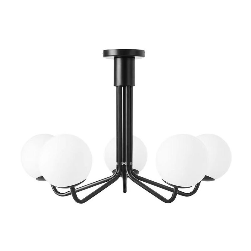 foto del prodotto toolight lampada da soffitto app1578 5cp black mat