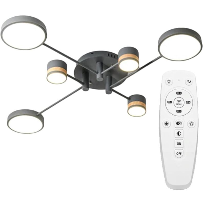 foto del prodotto toolight lampada da soffitto grey grigia app529 6c