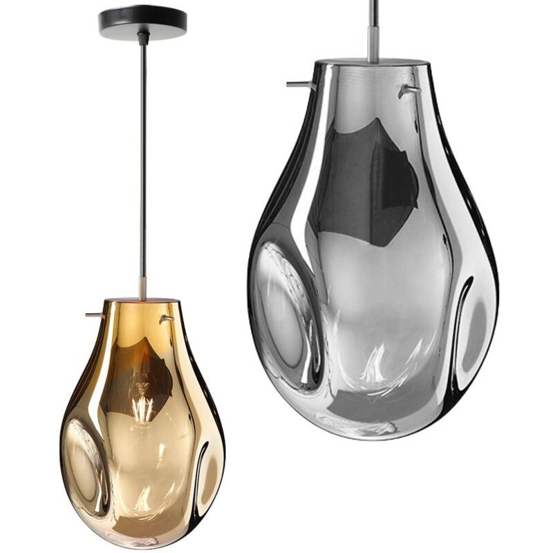 foto del prodotto toolight lampada da soffitto pensile di vetro app328 1cp amber