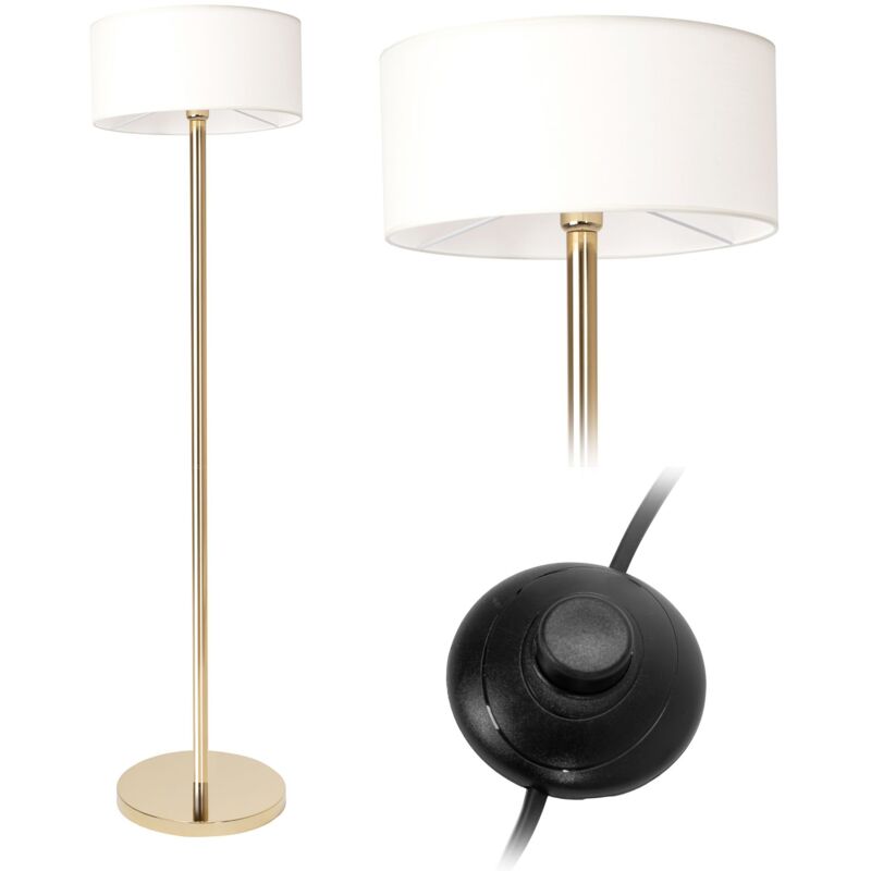foto del prodotto toolight lampada da terra app966 3f oro tondo 1 punti luce e27 50x35x155cm