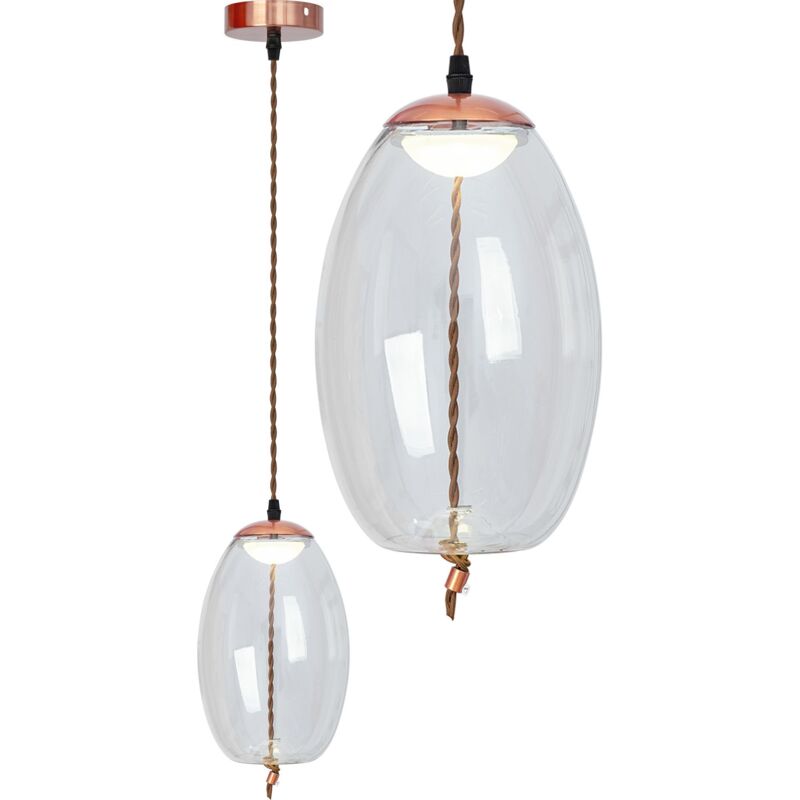 foto del prodotto toolight lampada led da soffitto pensile di vetro app442 cp