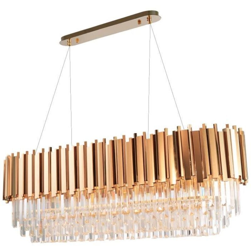 foto del prodotto toolight lampadario 312355 cristallo oro