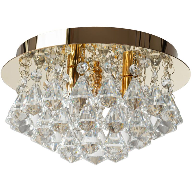 foto del prodotto toolight plafoniera app1038 3cp cristallo oro 3 punti luce g9 25x25x14,5cm
