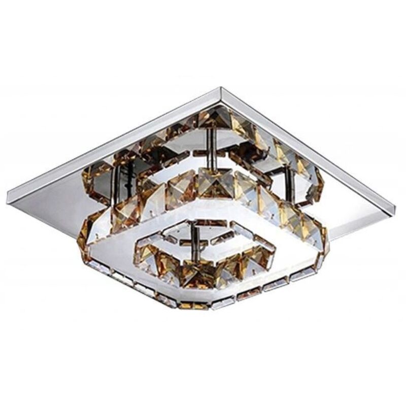 foto del prodotto toolight plafoniera app405 c quadrato glamour quadrato 2 punti luce 8w 20,5x20,5x6cm