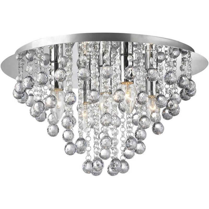 foto del prodotto toolight plafoniera app514 5c cristallo 5 punti luce e14