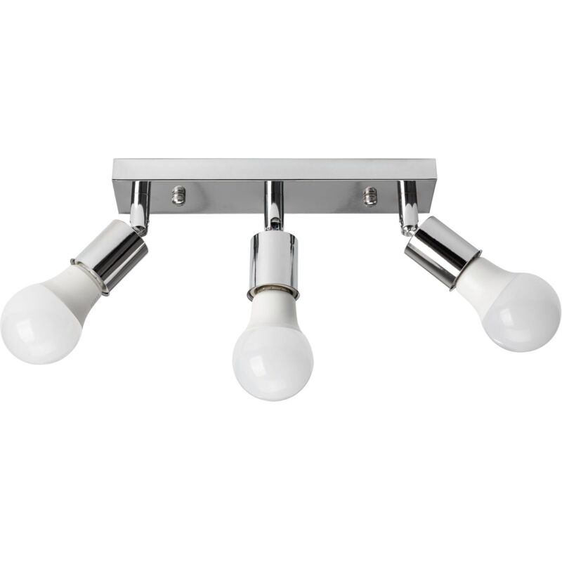 foto del prodotto toolight plafoniera app700 3c spotlight cromo 3 punti luce e27 25x10cm