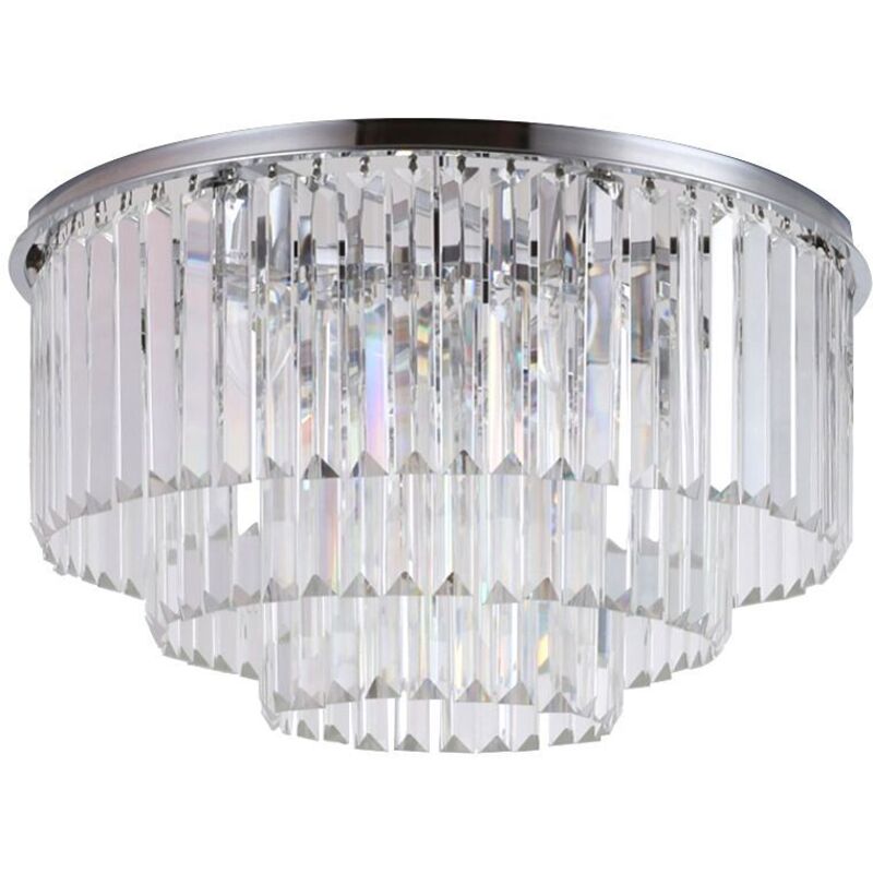 foto del prodotto toolight plafoniera app780 7c cristallo tondo 7 punti luce e14 40x40x23,5cm