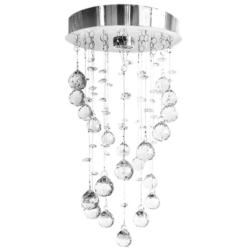 foto del prodotto toolight plafoniera app785 1c cristallo spirale 1 punti luce gu 10 25x25x50cm