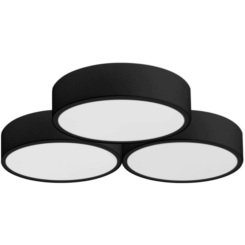 foto del prodotto toolight plafoniera app878 c triplor nero 40cm 6 punti luce e27 49x46x8cm
