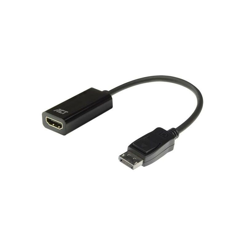 foto del prodotto toolland adattatore displayport maschio a hdmi femmina 4k a 30 hz 0,15 m