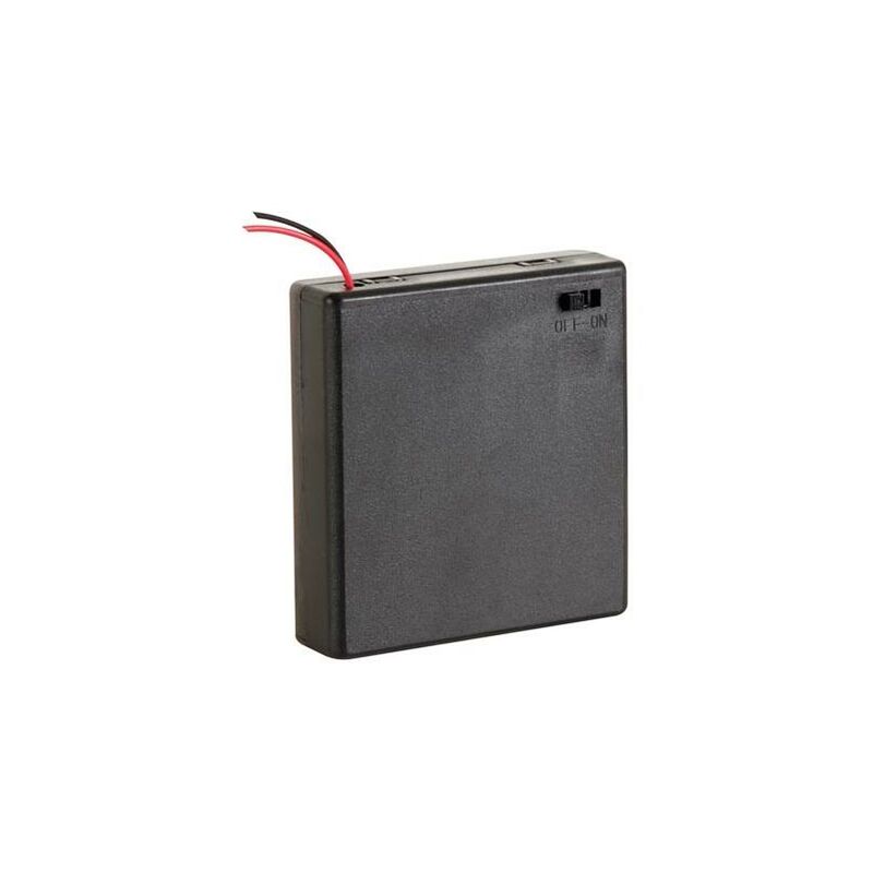 foto del prodotto toolland porta batterie per 4 x aa cell con terminali interruttore