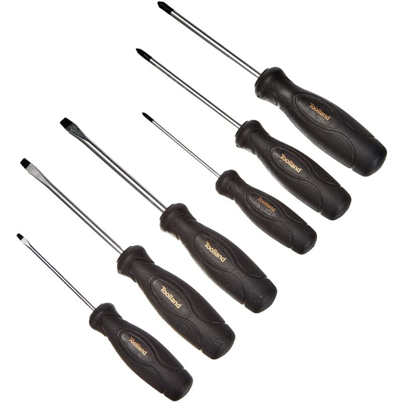 foto del prodotto toolland set di cacciaviti a taglio phillips, 6 pezzi