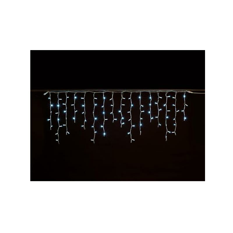 foto del prodotto toolland simply connect pro line luce a ghiacciolo led 2 x 0,70 m 88 lampade bianche cavo bianco 230 v