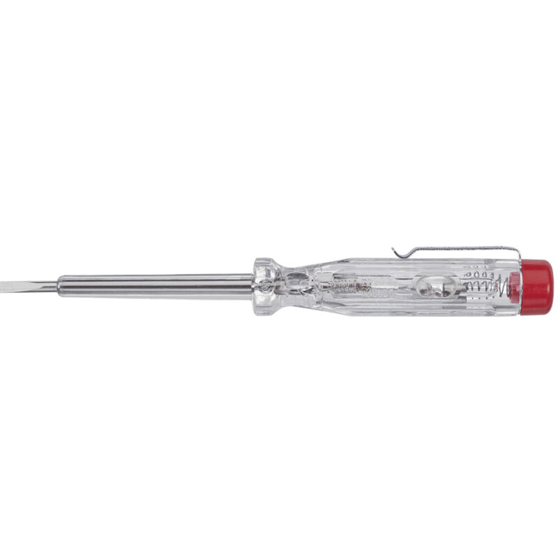 foto del prodotto toolland wiha cercafase 220 250 volt a taglio, trasparente, con clip di aggancio, in blister 3.0 mm 32201 