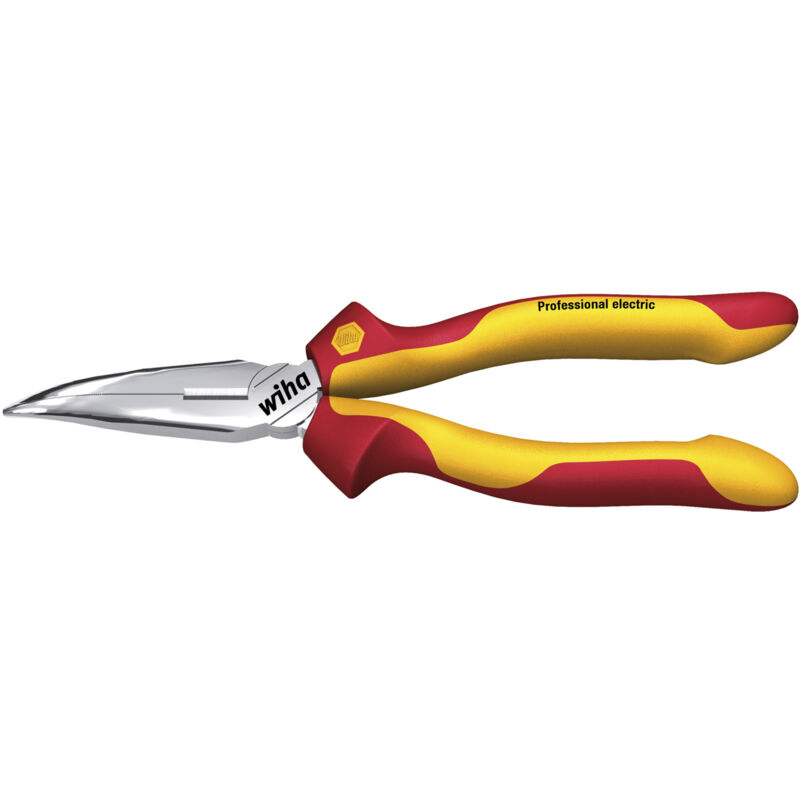 foto del prodotto toolland wiha pinza a becchi mezzitondi professional electric con tagliente, forma curva, circa 40 200 mm, 8 26729 