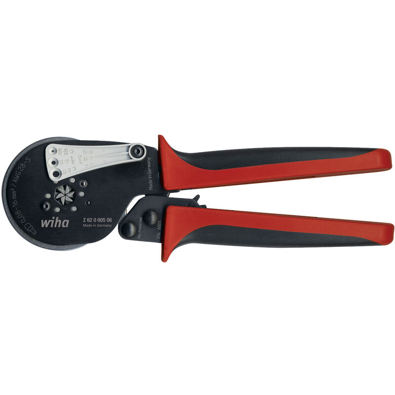 foto del prodotto toolland wiha utensile di crimpatura, automatico per terminali, pressatura esagonale 210 mm, 0.08 16 41246 