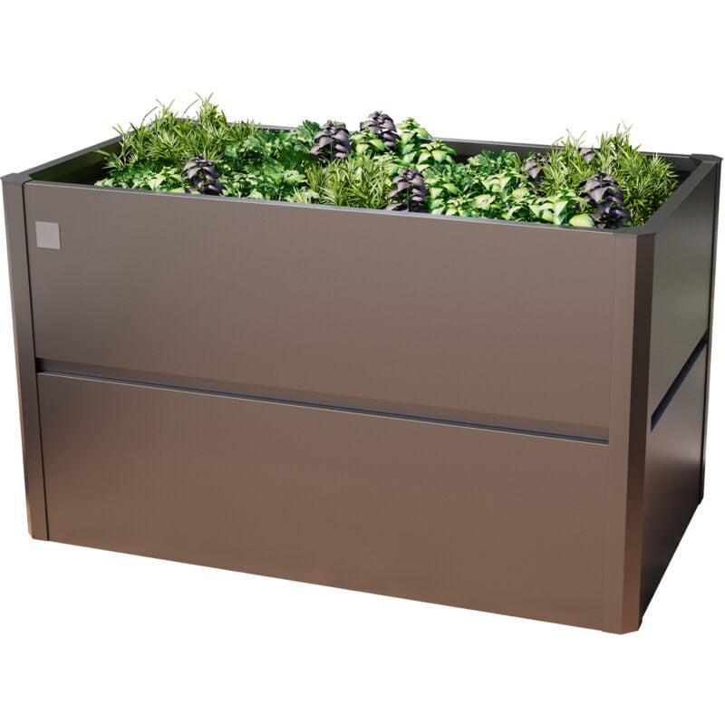 foto del prodotto toolport - primeyard 150 x 85 x 77 cm orto rialzato theo, acciaio, antracite metallizzato
