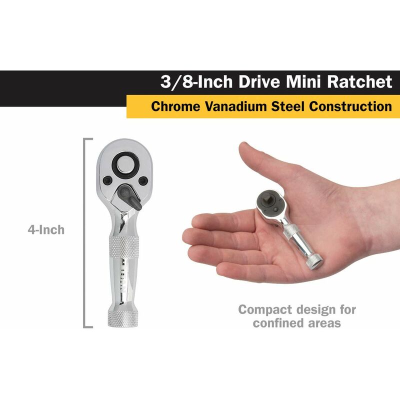 foto del prodotto tools 12102 mini cricchetto, 3 8, 3,8, multicolore titan