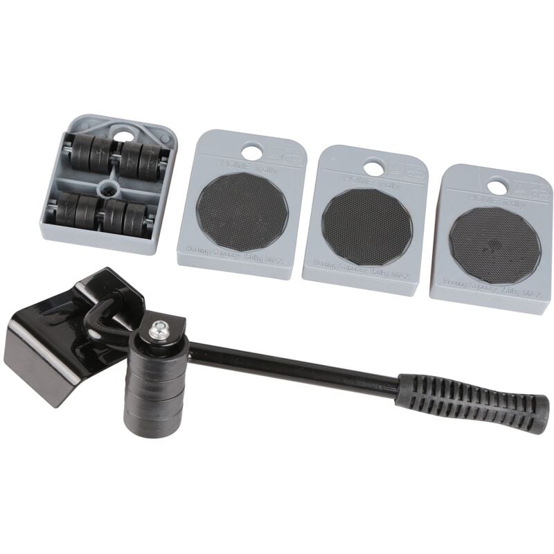 foto del prodotto tools 77255505 rulli per elettrodomestici, nero argento, set da 5 pezzi hilka