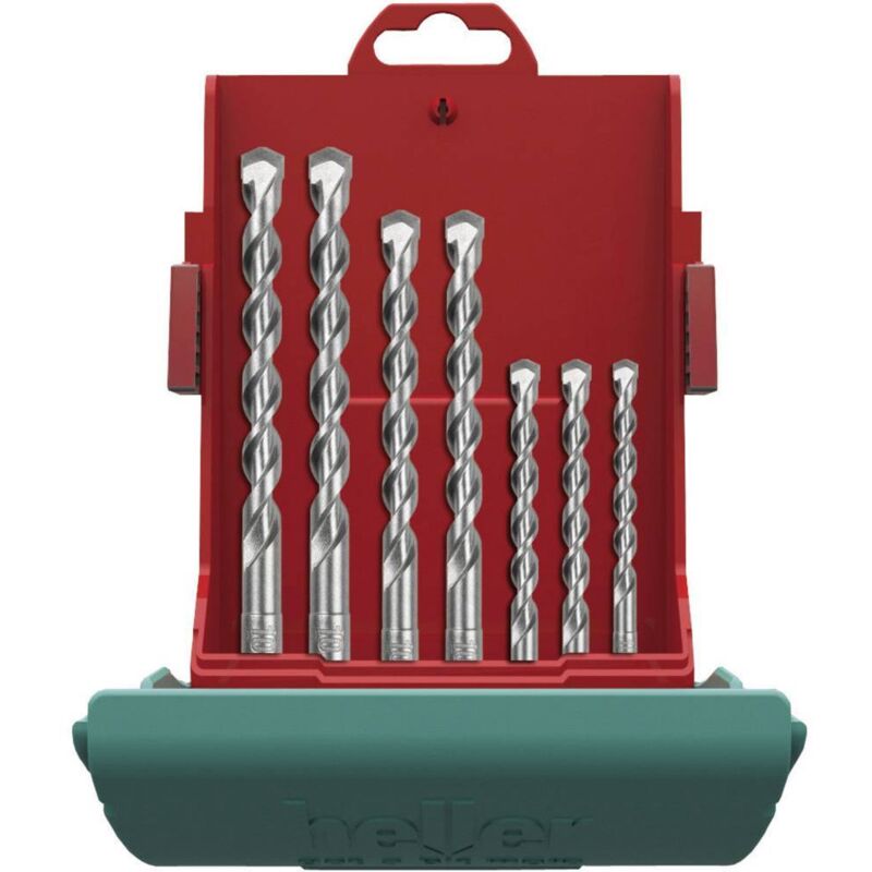 foto del prodotto tools bionic 16315 6 acciaio kit punte perforatrici 7 parti 5 mm, 6 mm, 6 mm, 8 mm, 8 mm, 10 mm, 12 mm sds plus heller