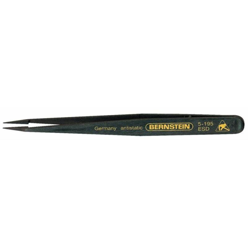 foto del prodotto tools for electronics 5 195 pinzetta di precisione nk7 acuminate, a gradini 120 mm bernstein