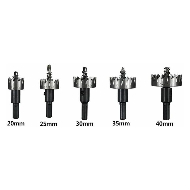 foto del prodotto tools kit fresa a tazza per forare legno metallo cartongesso set 5 frese seghe