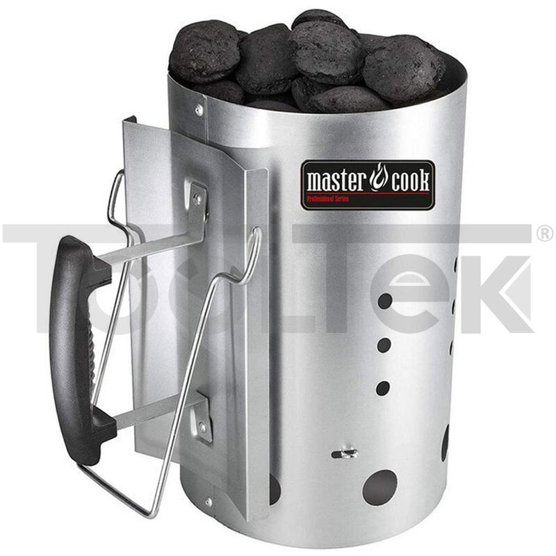 foto del prodotto tooltek accenditore carbonella carbone ciminiera barbecue bbq master cook