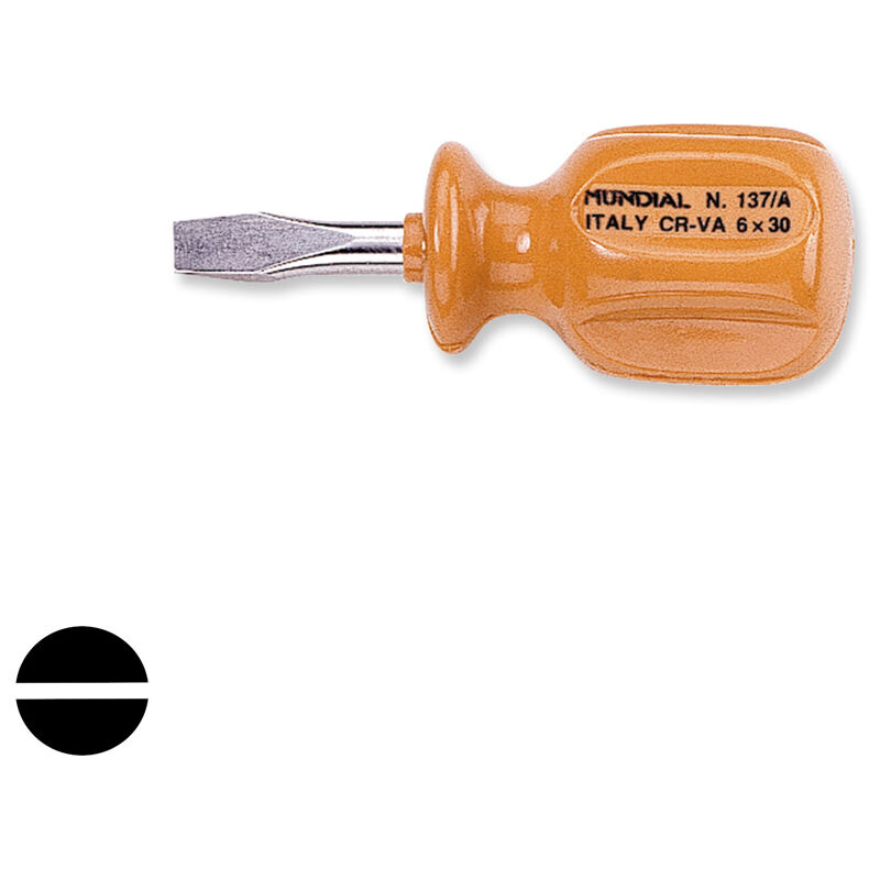 foto del prodotto tooltek cacciavite giravite per viti intaglio 137 a 4x30mm o 6x30mm cr va mundial, 4 x 0,8 x 30 