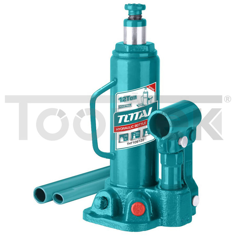 foto del prodotto tooltek - cric sollevatore crick idraulico a bottiglia 12ton auto 465mm total