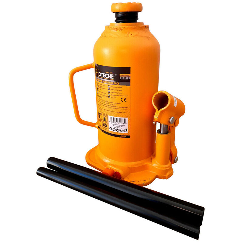 foto del prodotto tooltek crick cric idraulico auto a bottiglia sollevatore martinetto 16ton