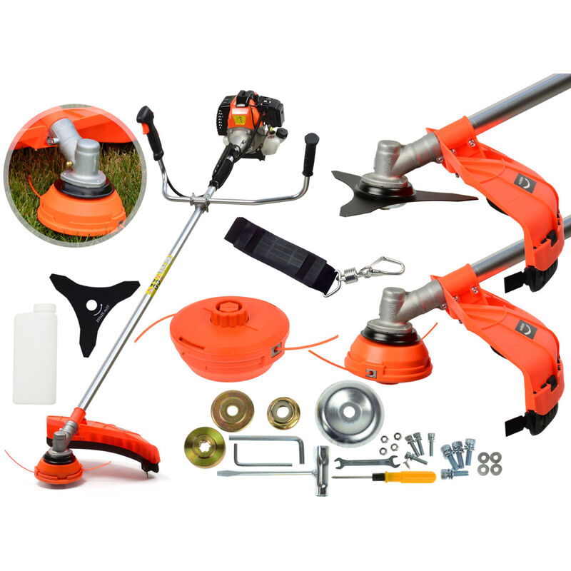 foto del prodotto tooltek decespugliatore tagliaerba rasaeraba tosaerba motore a scoppio 49,7cc geko