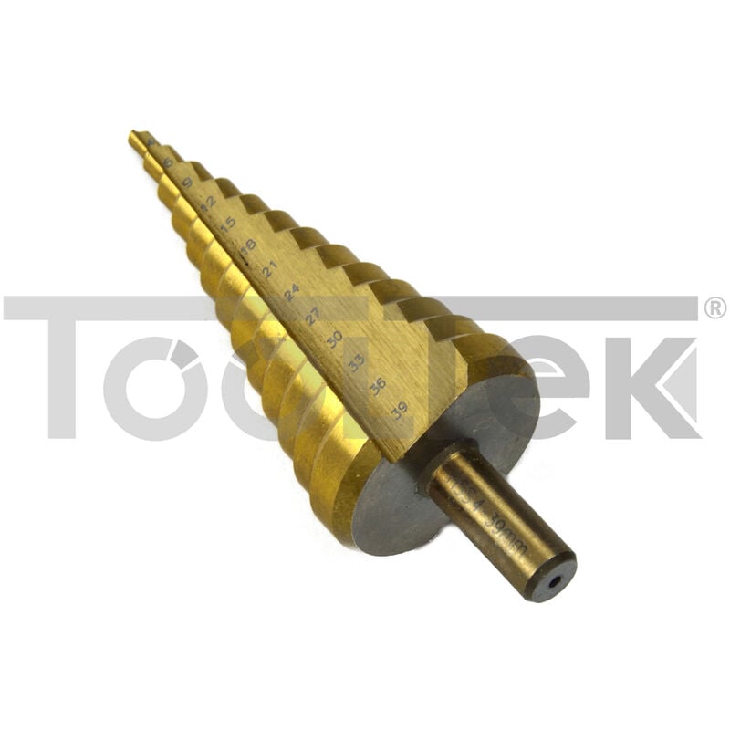 foto del prodotto tooltek fresa conica allargafori gradino metallo 4 39mm scalini g38501