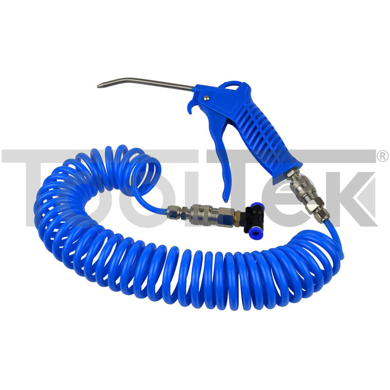 foto del prodotto tooltek kit completo pistola soffiaggio aria tubo innesto rapido g01165