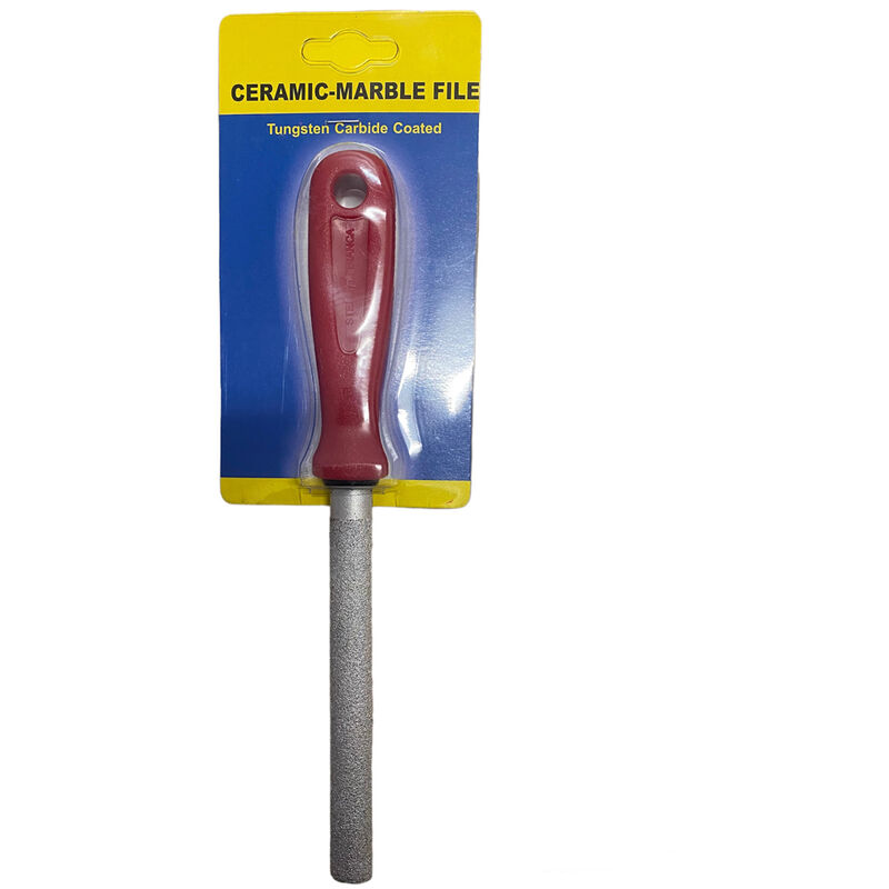 foto del prodotto tooltek lima mezzotonda 150mm taglio fine ceramica cemento stella bianca