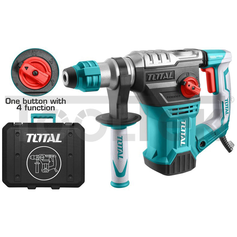 foto del prodotto tooltek martello demolitore sds plus scalpellatore trapano 4 funzioni 1500w total