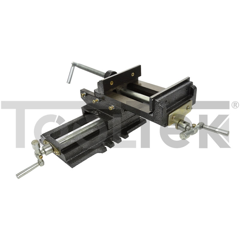 foto del prodotto tooltek morsa da banco a croce 125mm per trapani a colonna g01028
