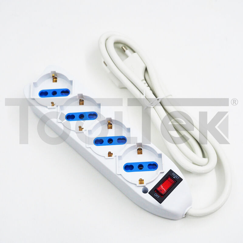 foto del prodotto tooltek multipresa ciabatta elettrica 4 prese universali schuko bipasso hit