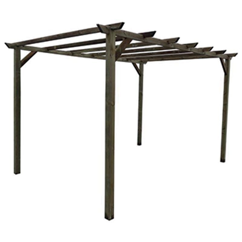 foto del prodotto tooltek pergola libera in pino impergnato 300x300xh400 cm