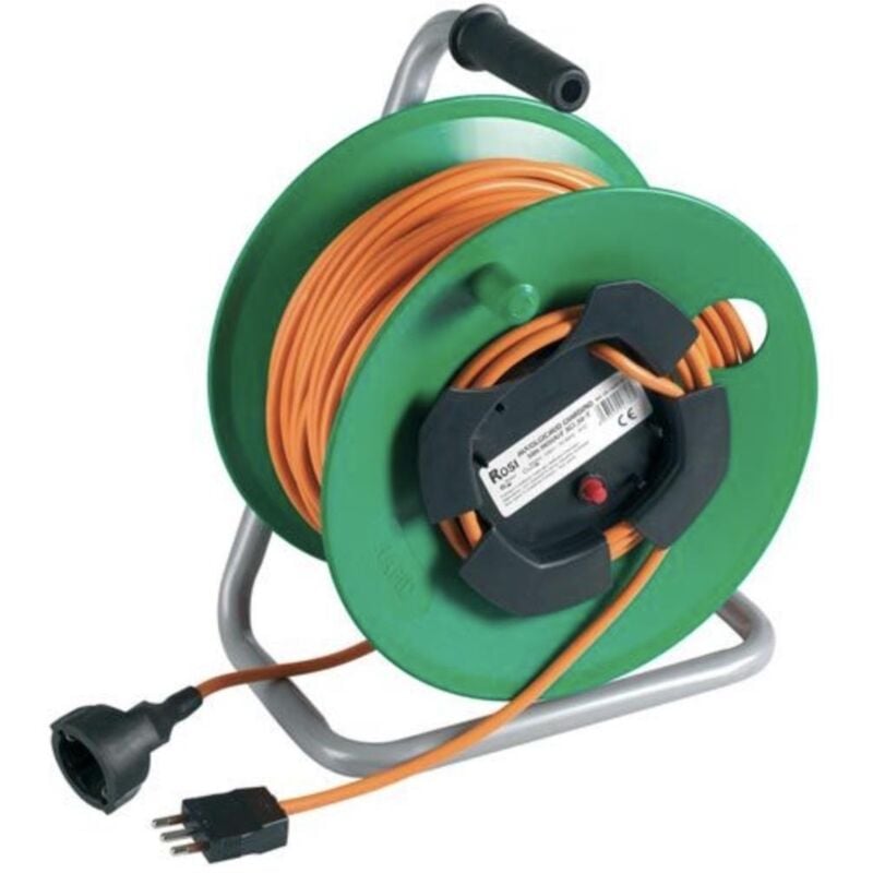 foto del prodotto tooltek rosi materiale elettrico prolunga avvolgicavo da giardino 20mt 3x1 16a gd14203vr