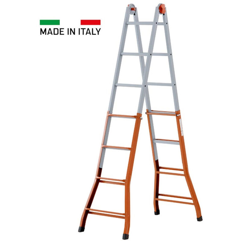 foto del prodotto tooltek scala acciaio telescopica multifunzione gradini 4 5 peppina gierre