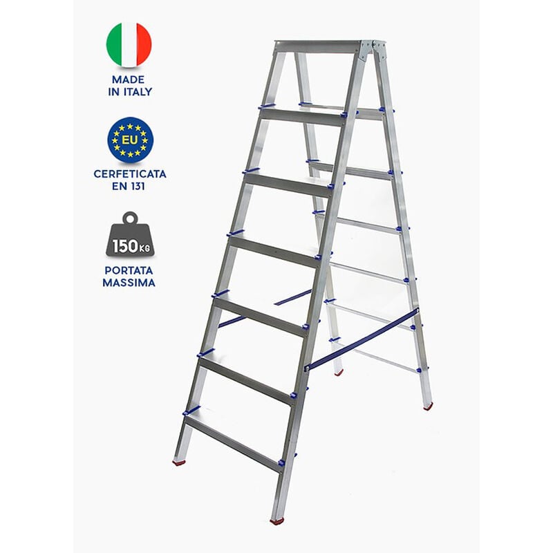 foto del prodotto tooltek scala alluminio 5 gradini doppia salita 1,22mt 5 5 casalinga nancy s. cannarozzi